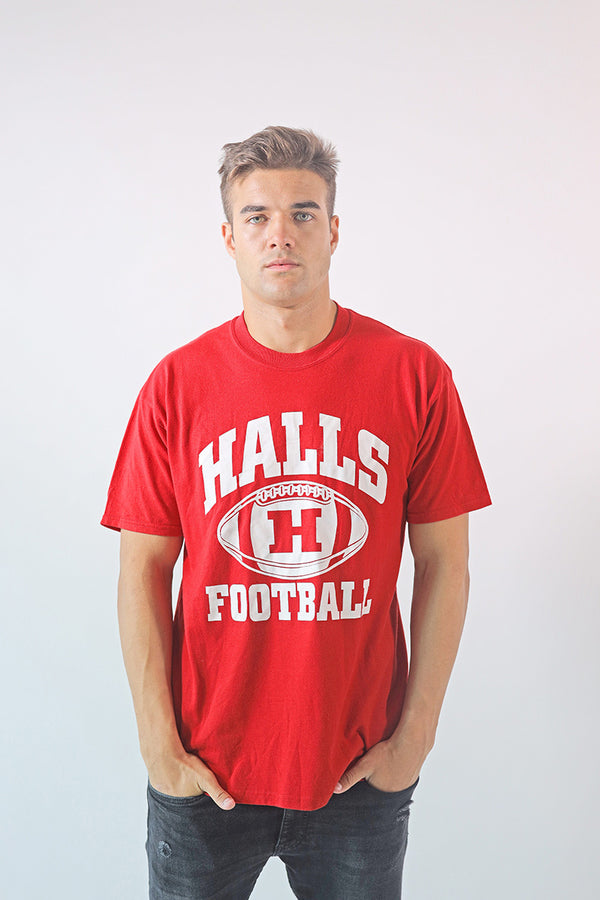 Vintage Halls Football T-Shirt - L