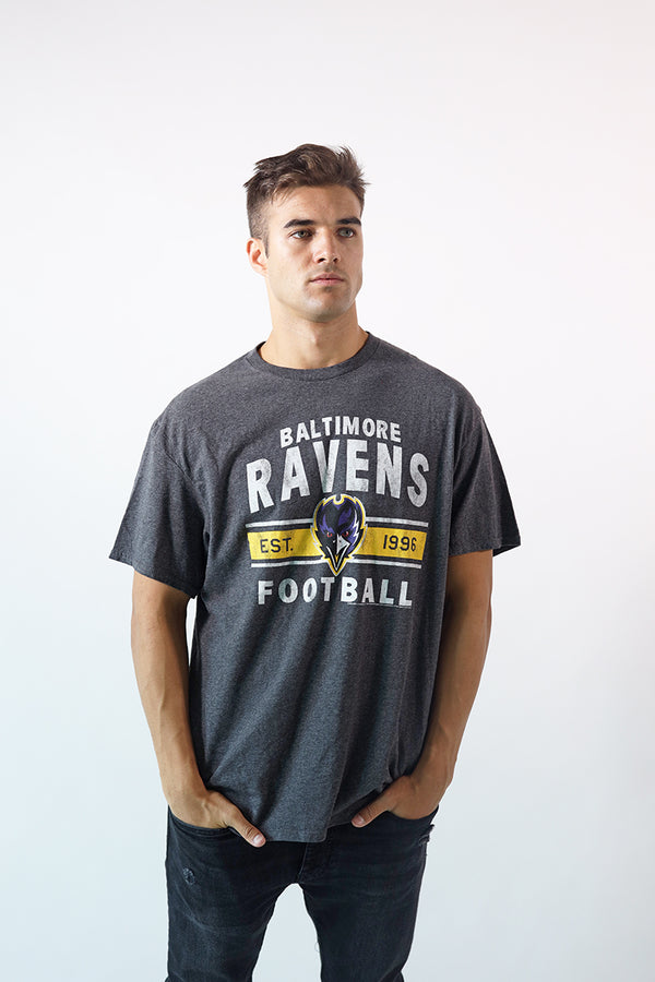 Vintage NFL Baltimore Ravens T-Shirt (Charcoal) - XL