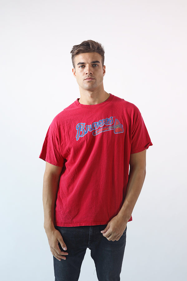 Vintage Atlanta Braves T-Shirt (Red) - XL